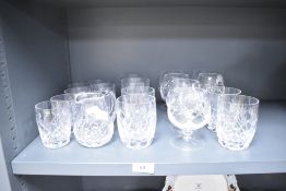 A quantity of 20th-century crystal cut glassware, to include Whitefriars Crystal Garland-style