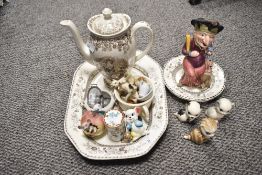 A miscellaneous selection of items to include four pieces of Copeland Spode 'Byron' pattern