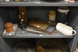 A quantity of Victorian Apothecary items, to include a large metal S.W. Son and Sons metal