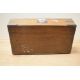 A Victorian oak cutlery caddy with metal hardware, having an initialled front plaque reading ‘KH’ in - Image 4 of 5