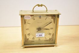 A 20th-century Smiths Dominion 8 day floating Balance movement mantel clock, or rectangular design