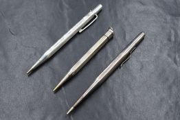 A hexagonal Yard o Led (engraved and dented), Lady Yard o Lette hall marked London 1948 and 1957