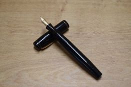 A Mentmore BHR button fill fountain pen with narrow cap band having Mentmore Osmi Iridium 14CT