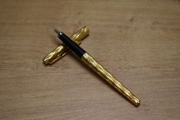 A Parker 180 cartridge fill fountain pen in Gold Flamme