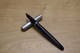 A Parker 51 Vacumatic fill fountain pen in Cedar Blue with Sterling Silver cap