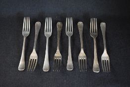 A set of eight George V silver Hanoverian pattern forks, marks for Sheffield 1927, maker Mappin &