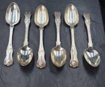 A set of six Victorian silver Queen's pattern spoons, marks for London 1852, maker Charles Boyton