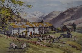 *Local Interest* After Judy Boyes (British 1943) Lithograph 'Hill Farming in the Martindale Fells' a