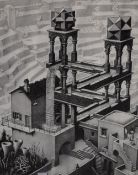 Maurits Cornelis Escher (Dutch 1898 - 1972) Lithograph 'Waterfall', a monochromatic surrealist