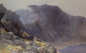 *Local Interest* Edward G Hobley (British 1866 - 1916) Watercolour, three depictions of Helvellyn
