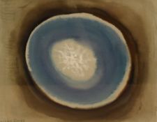 *Local Interest* John Cooke (British 1929 - 2018) watercolour, a circular abstract composition in
