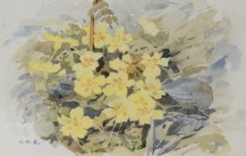 *Local Interest* Henry W Bracken (British 1920 - 1998) Watercolour, a study of a group of wild