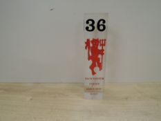 Manchester United Executive Suite Perspex Table Number 36, 1970's, height 20cm