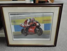 Ray Goldsborough G M A Print, The Blackburn Bullet, limited edition 92/495, bearing signatures