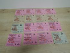 Manchester United Pre Decimalization Match Day Tickets, FA Cup 4th Rd V Manchester City x2 6/, V