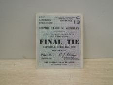 1950 FA Cup Final Ticket, 29th April, Entrance C13, East Standing Enclosure, Arsenal V Liverpool,