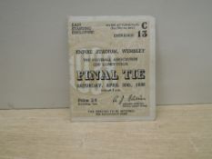 1938 FA Cup Final Ticket, 30th April, Entrance C13, East Standing Enclosure, Hudersfield Town V