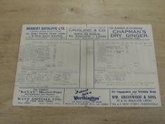 1930 England V Australia at Headingley Folding Scorecard, 3rd Ashes Test ending in a draw, part