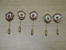W Reeves & Co Ltd Manchester United Stick Pins, 1980's enamel crest, 56 in total