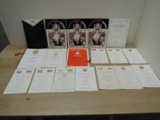 Manchester United Executive Suite Luncheon Menu's, 1976-1977 UEFA Cup V Ajax Amsterdam x 3, 1980