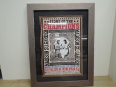 Joe Frazer Vs Muhammad Ali Fight of the Champions Poster Print, Madison SQ Garden, March 8 1971,