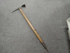 Vintage Stubai (Austria)Ice Axe, length 89cm, wooden shaft and metal ends
