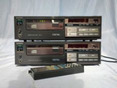A pair of Sony CDP 101 CD Players CONDITION REPORT: For Parts Only, Non functioning,