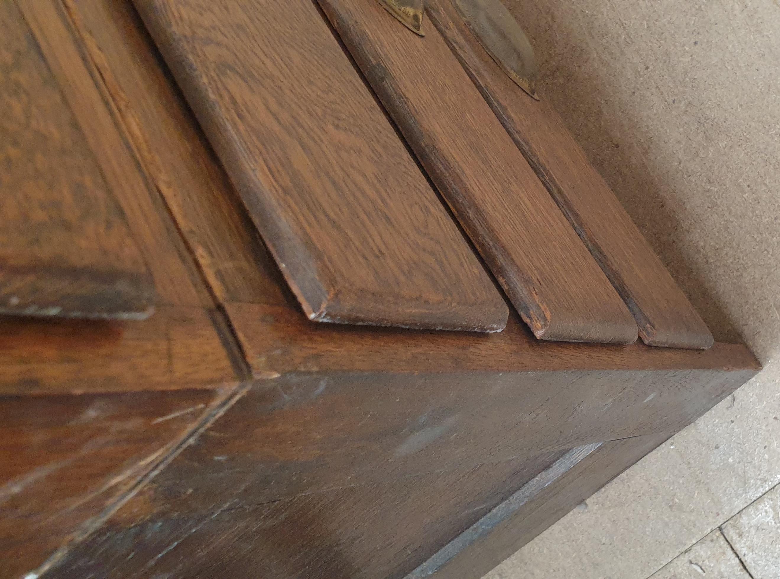 An oak plan chest, with a rectangular top above six long drawers, - Image 5 of 6