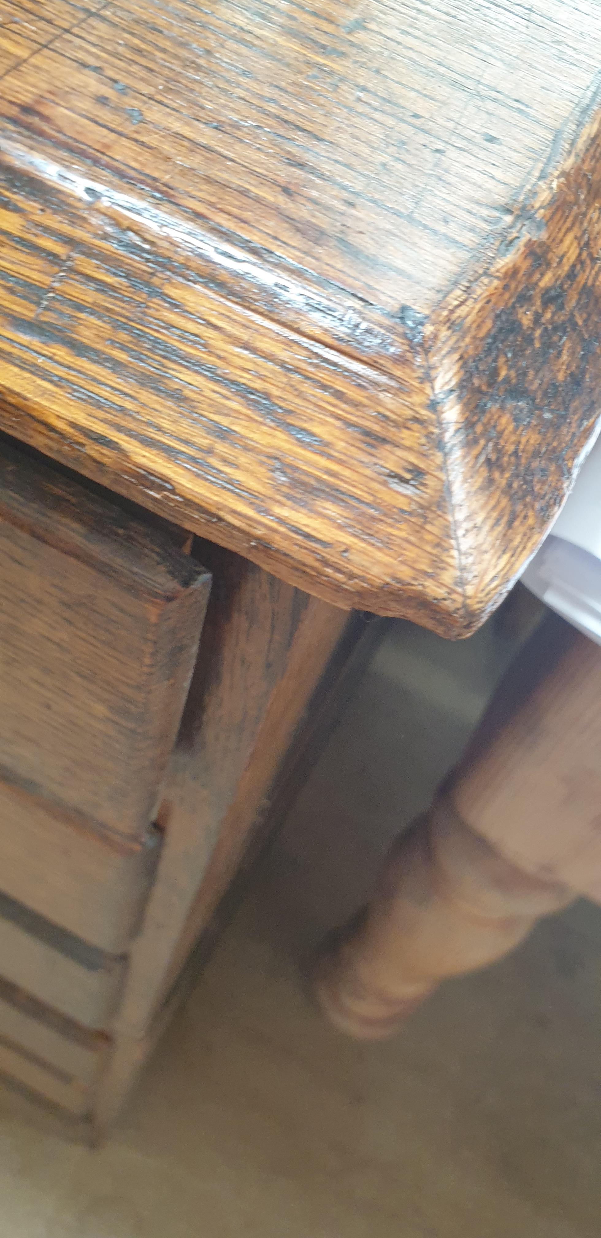 An oak plan chest, with a rectangular top above six long drawers, - Image 6 of 6