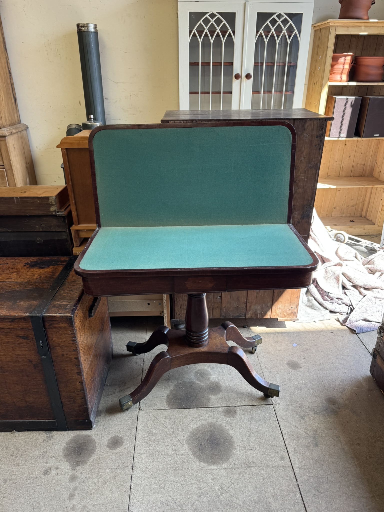 A 19th century mahogany card table, - Image 2 of 2