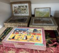 Five Victory jigsaw puzzles including Dog, Circus, The Flying Scotsman,