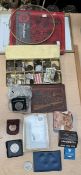 Assorted world coins together with crowns etc