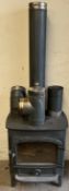 A Clearview Vision 500 multi fuel stove with some stove pipes
