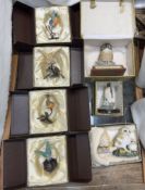 Border Fine Arts Naturally Thorionware sculptures of a blue tit, robin,