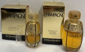 Yves Saint Laurent Champagne Eau De Toilette vaporiser 50ml boxed together with a 20ml example,