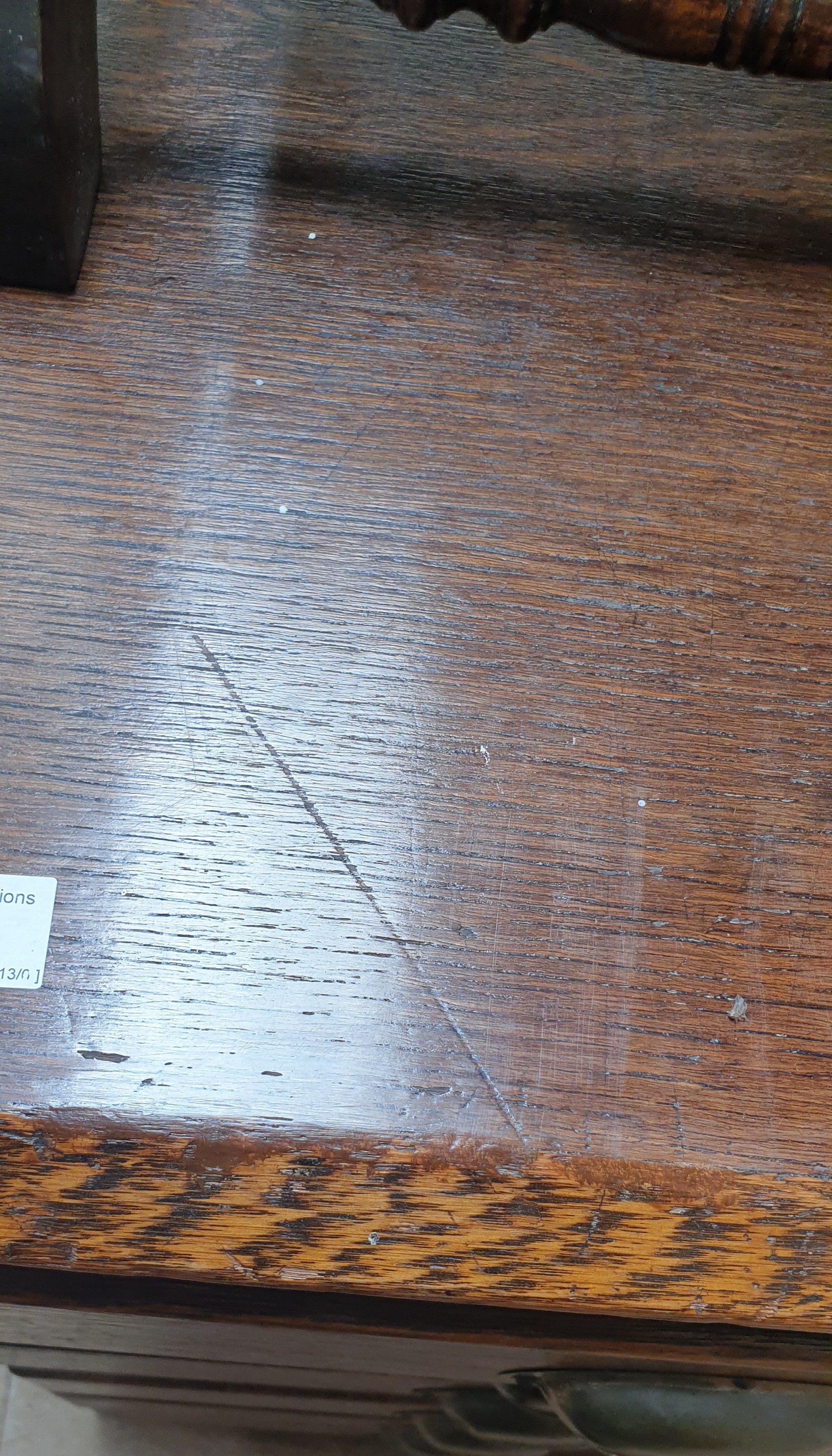 An oak plan chest, with a rectangular top above six long drawers, - Image 2 of 6