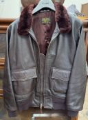 A leather flight jacket,