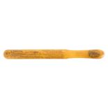 A Mauchline ware page turner advertising ‘W and A Smith, Manufacturers of Fancy Wood Ware,