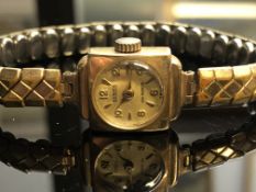 9ct Gold cased Bernex ladies wristwatch