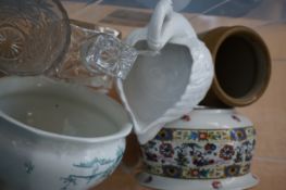 Box of ceramics to include a decanter