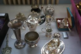 Collection of silver plated items