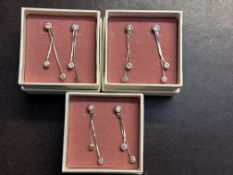 3 Pairs of Oasis earrings