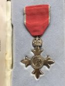 Boxed George V M.B.E medal