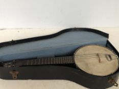 Harold Walden Ukulele with ornate back & case