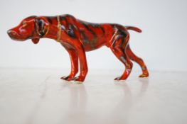Anita Harris hound dog signed in gold