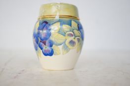 Moorcroft pansy enamel ginger jar