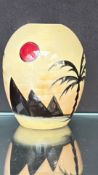 Lorna Bailey Hand-painted ceramic vase titled 