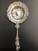 Heavy Victorian sterling silver sifter Martin Hall