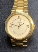 Gents Swiss made angelus quartz watch with date