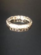 9ct Gold ring set with 24 cz stones Size M 1.9g